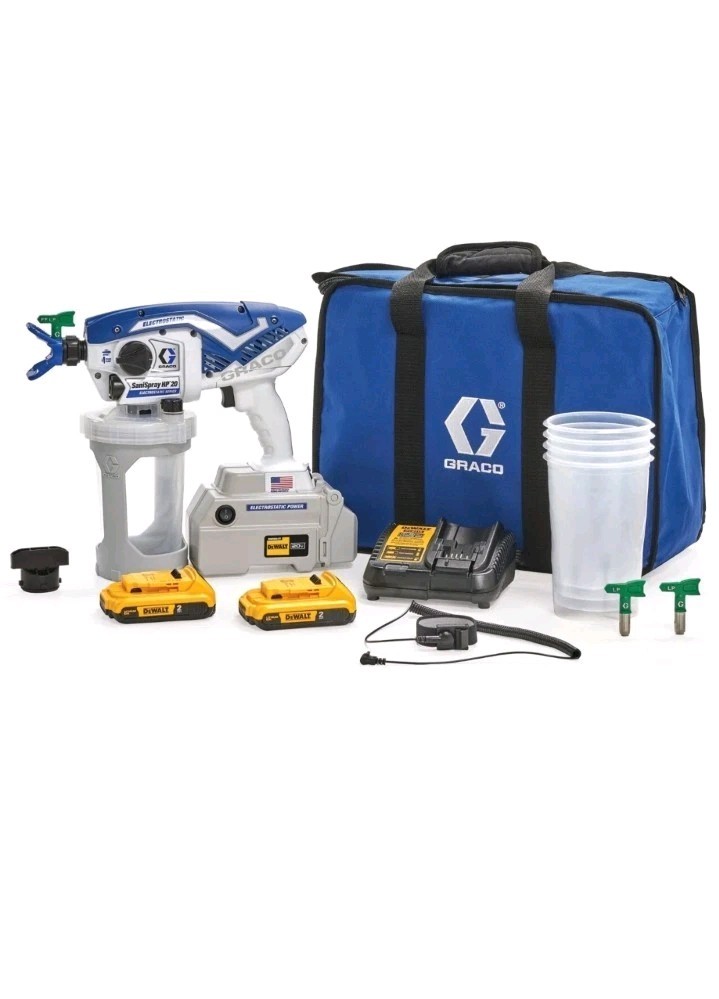 Graco SaniSpray HP20 Cordless Handheld Sprayer *w/ 2 DEWALT Batteries & Charger*
