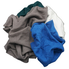 Compressed Bag of Colored Cotton Sweatshirt Rags – 25 LB – Bag