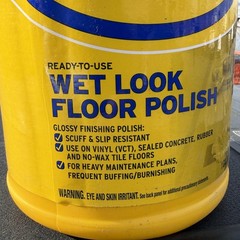 Zep Wet Look Floor Polish 1 Gallon High Gloss Finish for VCT Tile Floors