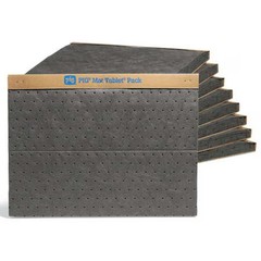 Pig Mat127 Sorbent Pad, 19 Gal, 15 In X 20 In, Universal, Gray, Polypropylene