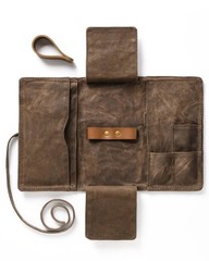 BS-VOG Waxed Canvas Tobacco Pouch for 2 Pipes, Smoking Small, Brown