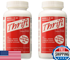Thrift T-100 1lb Alkaline Drain Cleaner – 2 Pack – Clears Clogs Fast!