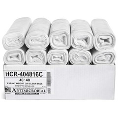 Aluf Plastics 45 Gallon Clear Trash Bags 40 X 48 – 16 Micron Equivalent High