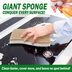 AIDEA XL Sponges Kitchen, 12Count, Non-Scratch Extra Large, Brown-extra Large