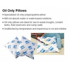 Brady Oil1818 Sorbent Pillow, 28 Gal, 18 In X 18 In, Oil, White, 16 Pk