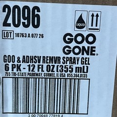 Goo Gone 12oz Spray Gel Adhesive Remover Citrus Scent 6 Pack NEW 2096 FAST SHIP