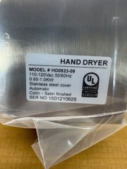 Palmer BluStorm Bolt Hand Dryer HD0923-09 Brushed Stainless Steel New