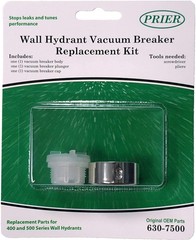 Prier 630-7500 Vacuum Breaker Service Parts Kit – 2 Pack 1/2 inch, Silver