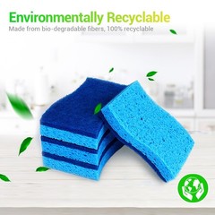 AIDEA Non Scratch Scrub Sponge, 24Count, Sponges 24 Count (Pack of 1), Blue