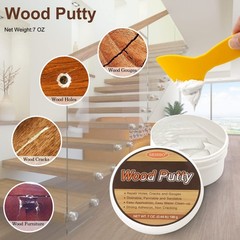 SEISSO Wood Putty, Water-Based Woods Filler, White Wooden Putty 7 OZ,