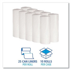 Boardwalk Low-Density Can Liners, 10 gal, 24″ x 23″, 25 Bags/Roll, 20 Rolls/CT