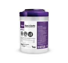 Super Sani-Cloth Germicidal Wipes Large Canister 160/Cn