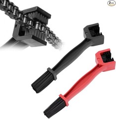 2-Piece Universal Bike or Motorcycle Chain Washer Brush Set, Color: Red+black