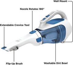Handheld Vacuum, Cordless Car Vacuum Portable 12V, with Rotating and Extendable