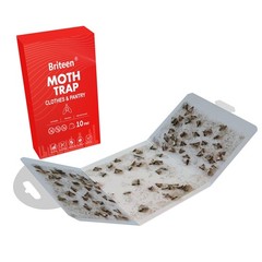 Pantry Moth Traps 10-Pack Safe and Effective for Food Clothing- Glue Red