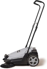 Walk-Behind Outdoor Hand Push Floor Sweeper – 5.25 Gallon Capacity – 25.5″