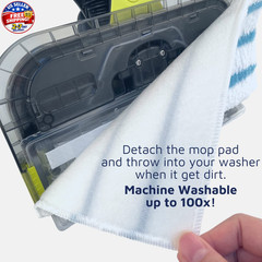 Replacement Mop Pads Compatible With Shark Vacmop VM252 VM250 VM200 VM190, Reuse