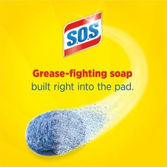 S.O.S Steel Wool Soap Pads, Lemon Fresh, 10 Count 10