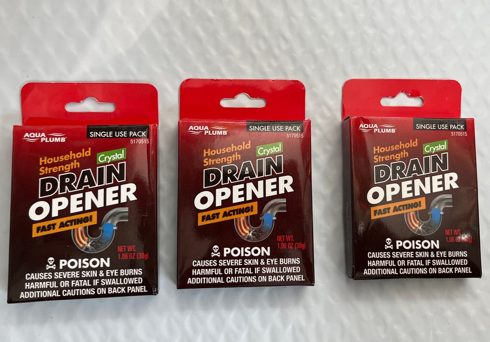Aqua Plumb Household Strength Crystal Drain Opener Single Use Pack