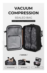 AirVault Vacuum Seal Travel Backpack 60L – Expandable Air Compression Vacuum …