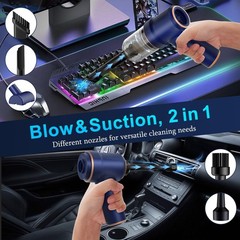 KMM Handheld Car Vacuum 9000Pa Air Duster 120W LED Light