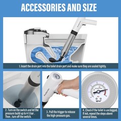 Puniarmu Electric Toilet Plunger,Unclog In One Shot,Remover For White