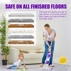 Power Mop Pads for Swiffer Refills, Multi-Surface 20 Count, Purple
