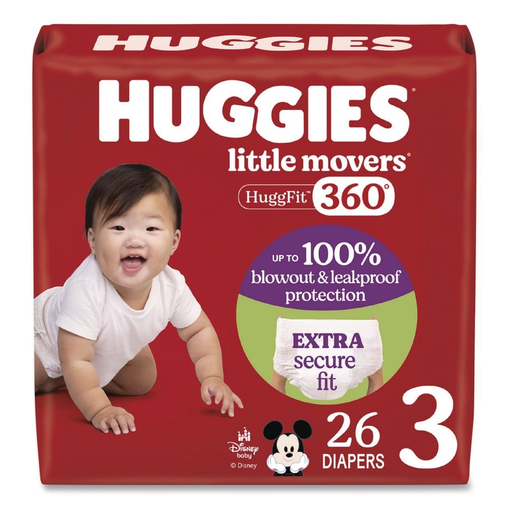 Huggies 56605 16 lbs. to 28 lbs. Baby Diapers – Size 3/Disney Design (4/CT) New