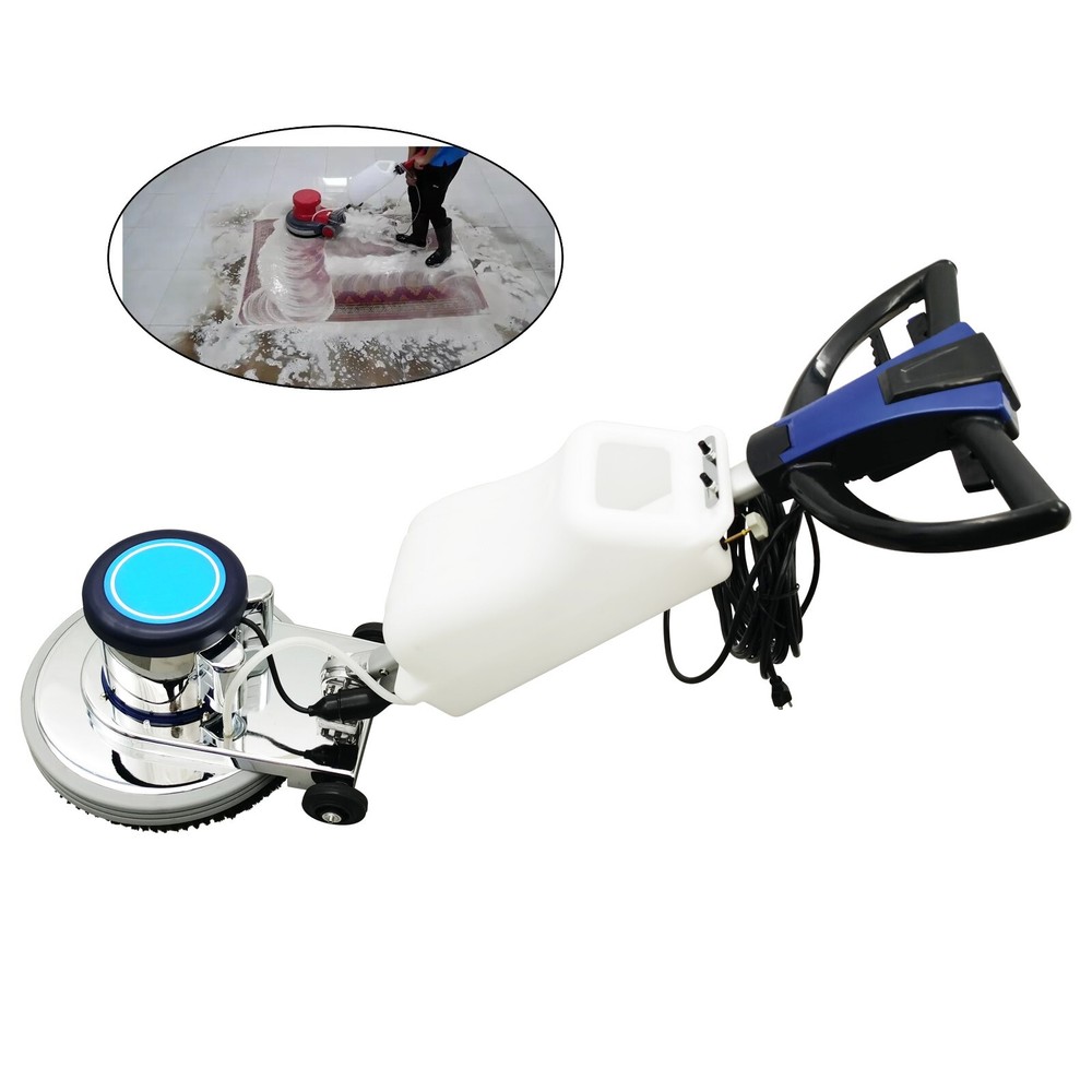 110V 1.5HP 18″ Rotary Floor Scrubber 3.17gal Water Tank with 3 Brush Heads