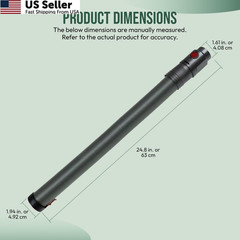 Upgraded Replacement 12 inches long with a 0.5 inch diameter, GREY, RED,