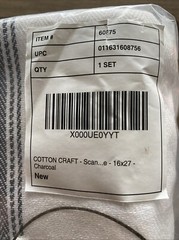 Industrial Shop Rags Towels Washed White Charcoal Strip 12pk 16×27/az