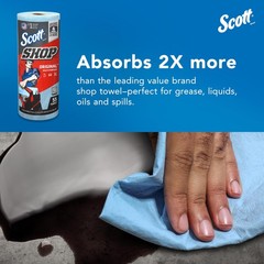 Scott Shop Original Blue Towels 75147 9.4X11 Cloth-Like Paper Towel 12 Rolls Of