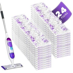 Chyodi 24 Pack Disposable Power 24 PowerMop Pads, Purple 24 Mop Pads