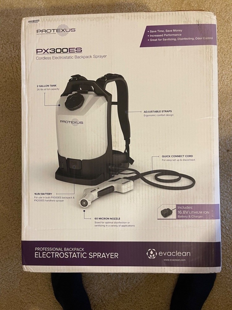 Protexus PX300ES Backpack Cordless ( Best Offer ) AND BOX OF PURTABS FREE 