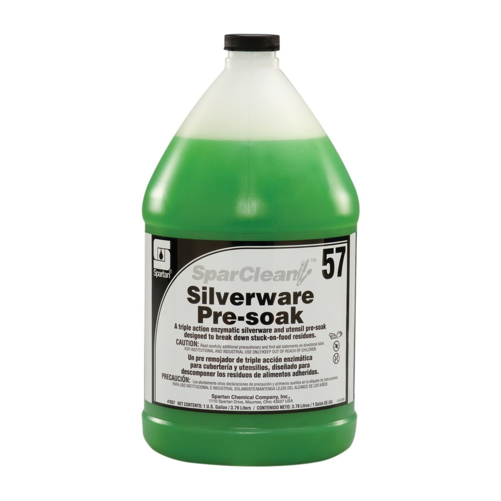 Case of 4 Gallons Spartan SparClean Silverware Pre-Soak 57
