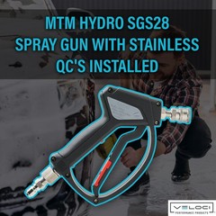 SGS28 Pressure Washer Trigger Gun with Installed compact, Black