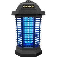 GOOTOP Bug Zapper Outdoor, Mosquito Zapper, 3 Prong Plug in Large, BLACK