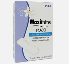 250 HOSPECO MT4 Maxithins #4 Vended Sanitary Napkins (250/Carton)(L)