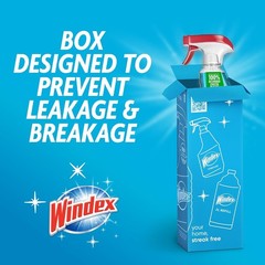 Windex Glass and Window Cleaner Spray Bottle, Packaging Designed to Prevent