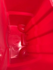 WaveBrake Mop Bucket 4.5 Gal Square Durable Dirty Water Web Molded Plastic Red