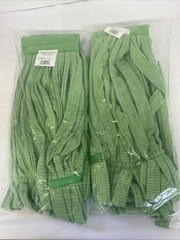 2pk- ABILITY ONE 7920-01-660-1490 Mop Head,Green,Microfiber 465W99