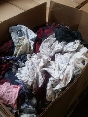 Box of Colored Flannel Rags (25 LB)