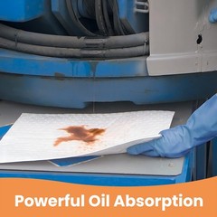 Oil Absorbent Pads Heavyweight Dimpled Pad Garage Accessories, Oil-Only Absor…