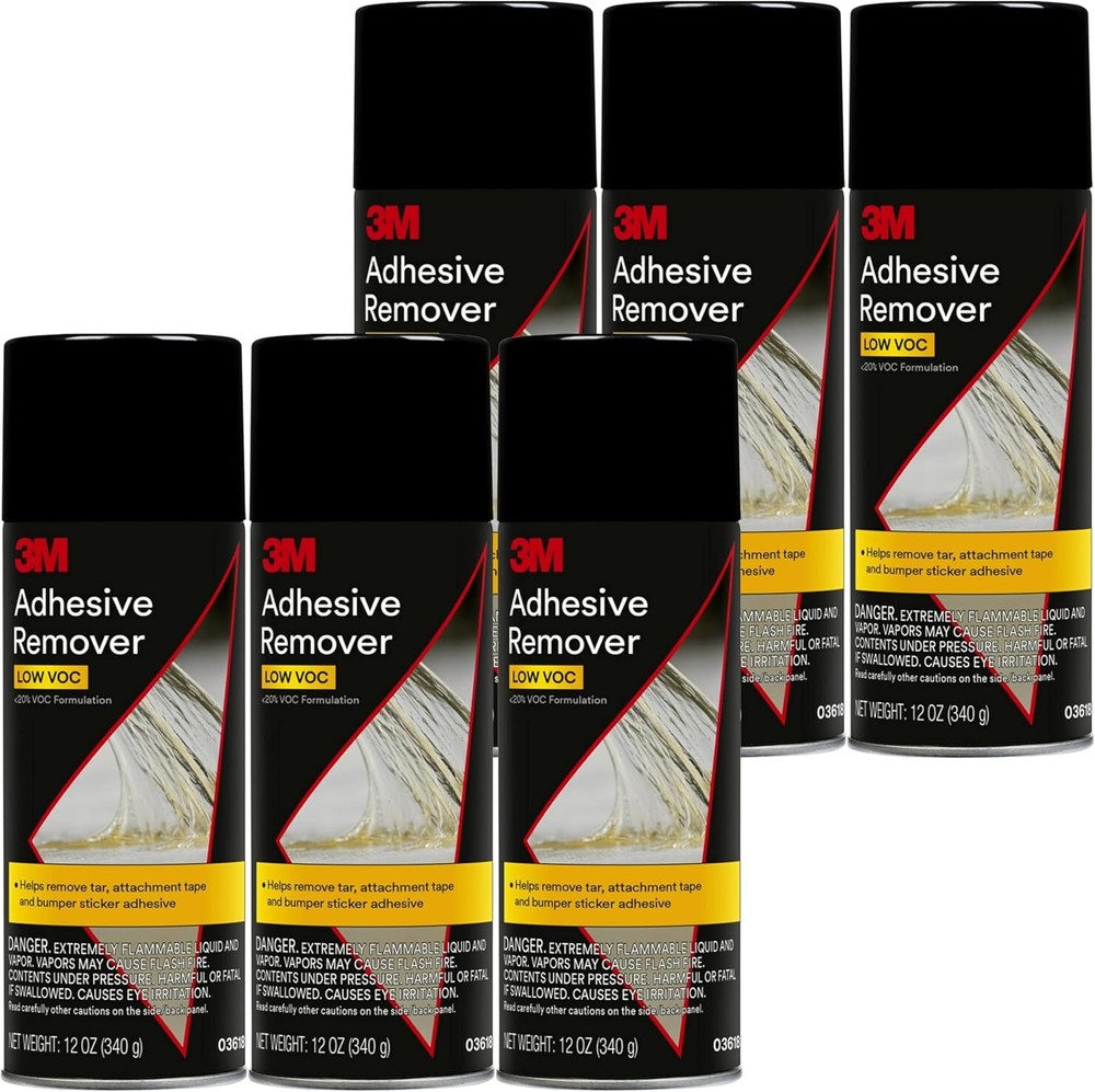 3M Adhesive Remover 12 oz (Pack of 6) – Low VOC, CARB Compliant, 6 Pack