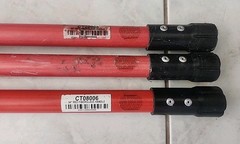 ABCO ct 08006 Commercial Mop Pole Handle 54″ x 1″ Red Set Of 3 Grease Beater