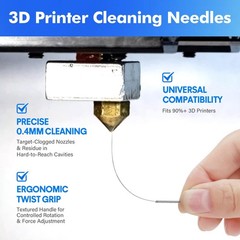 22 Pcs 3D Printer Nozzle Cleaning Kit 1.5mm Cleaner Needle Brush Set