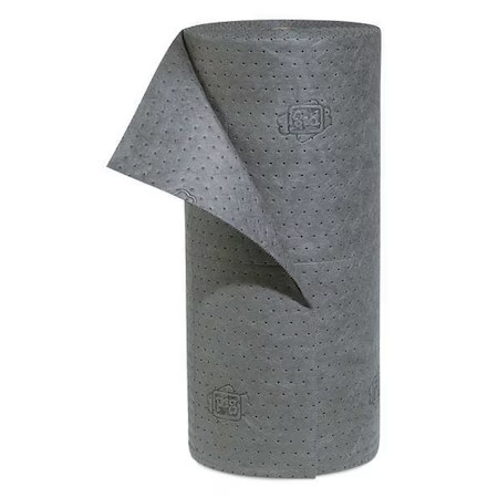 Pig Mat153 Sorbent Roll, 31 Gal, 30 In X 150 Ft, Universal, Gray, Polypropylene