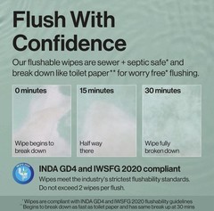 The Honest Company Hypoallergenic Flushable Wipes Sensitive Skin 42 Ct Pack of 3