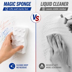 3X Density Magic Sponge Eraser, 20 Pack Melamine 20 PCS, Ivory