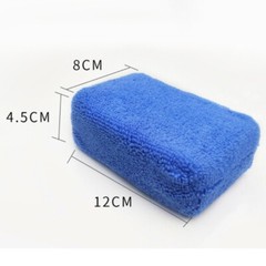 4Pc Blue Microfiber Applicator Sponge Pads for Polishing Cleaning Wax Car Detail